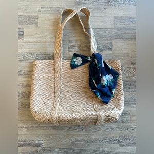 Draper James Straw Woven Handbag.